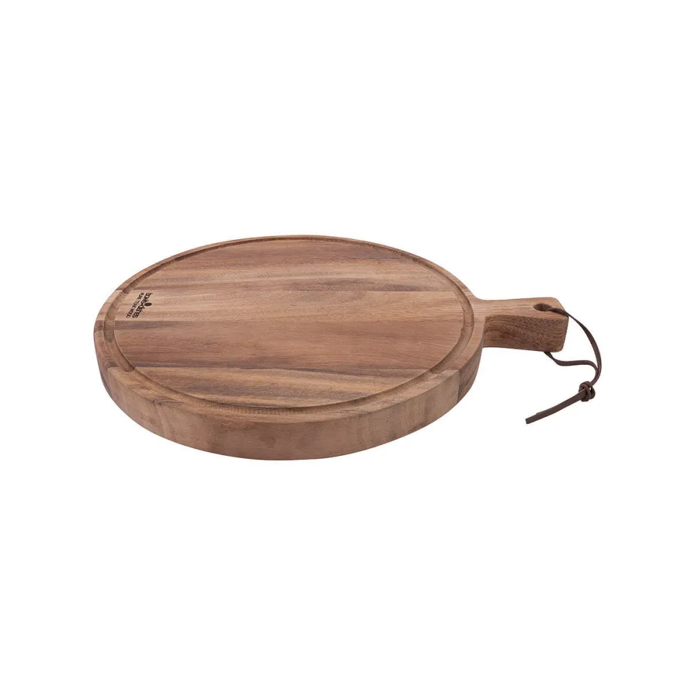 Serveerplank rond Teakhout Bowls and Dishes