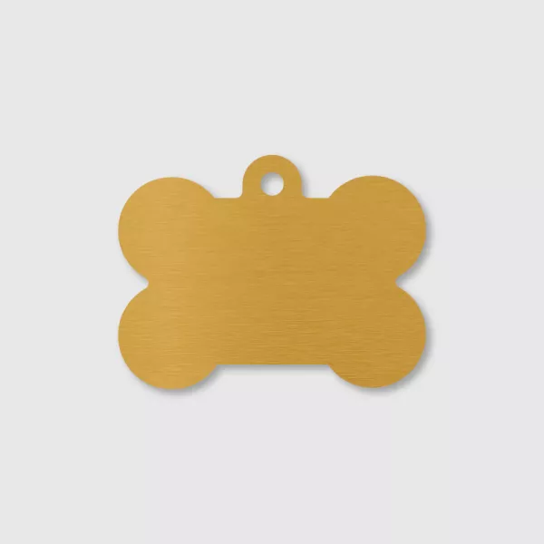 Hondenpenning bot goud 38 x 25 mm