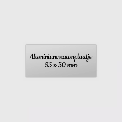 Aluminium Naamplaatje 65 x 30 mm